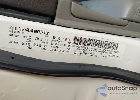 2012 Jeep Grand Cherokee Laredo z USA, uszkodzony, nr VIN 1C4RJFAG6CC164942